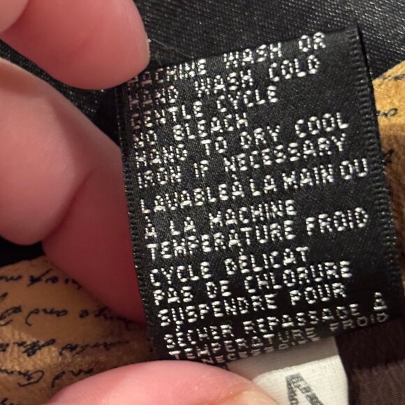 Auqust Silk Petites Vintage Navigation theme Long Sleeve Button-up Blouse Sz PS - Picture 9 of 13